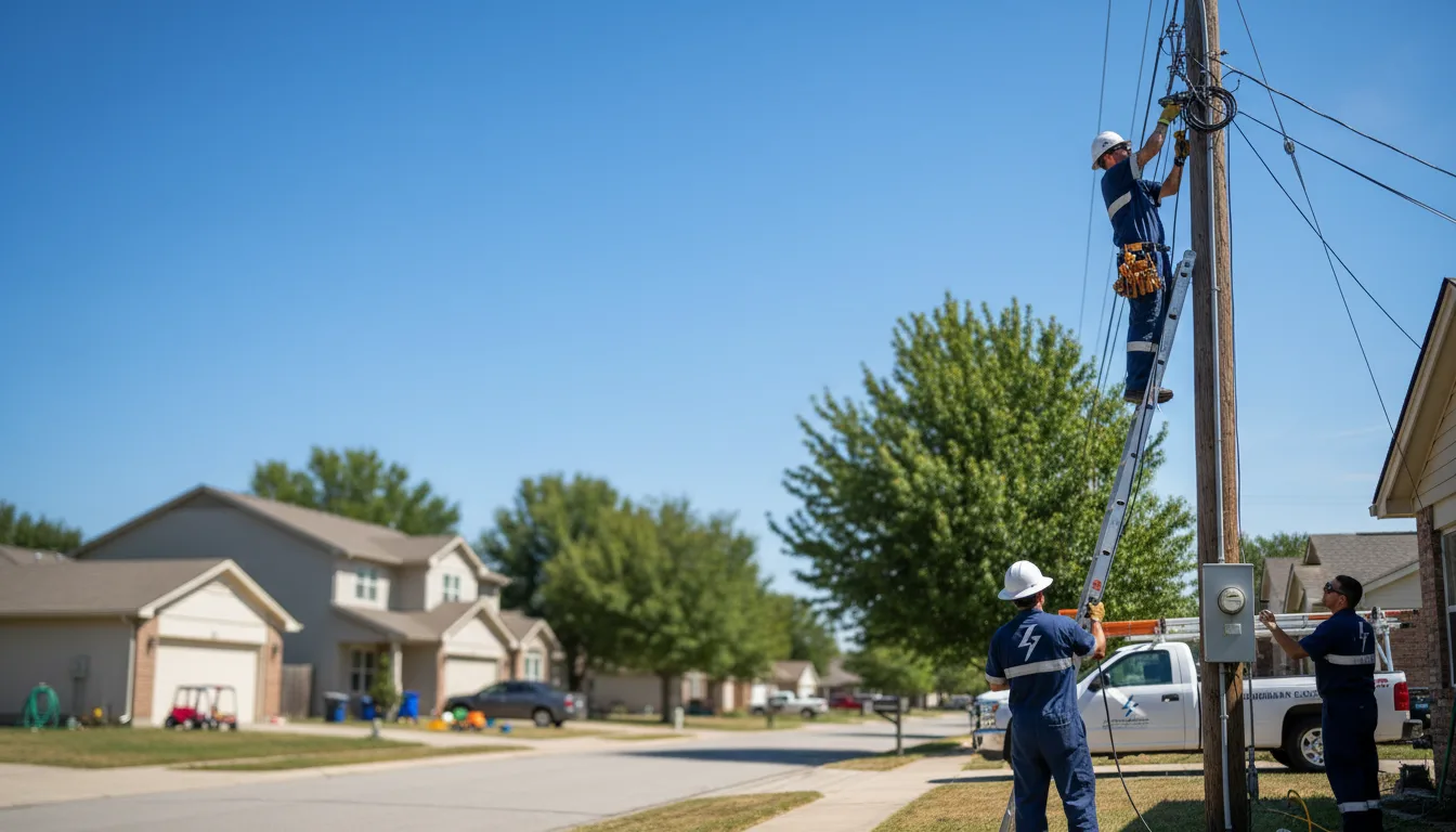 Residential electrician providing installation services in Wellington, MO